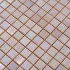 Peach Sunrise Glass Squares Tile | Tile Club