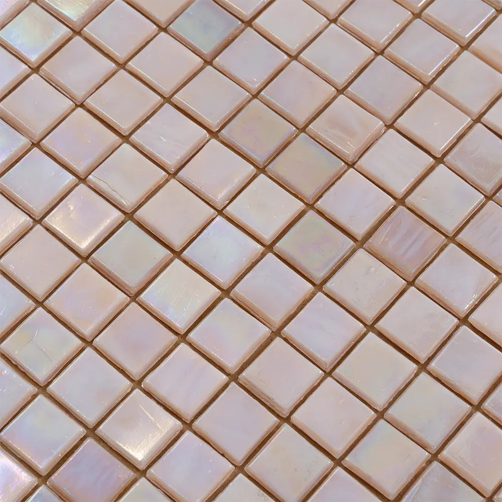 Peach Sunrise Glass Squares Tile | Tile Club