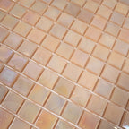 Peach Sunrise Glass Squares Tile | Tile Club