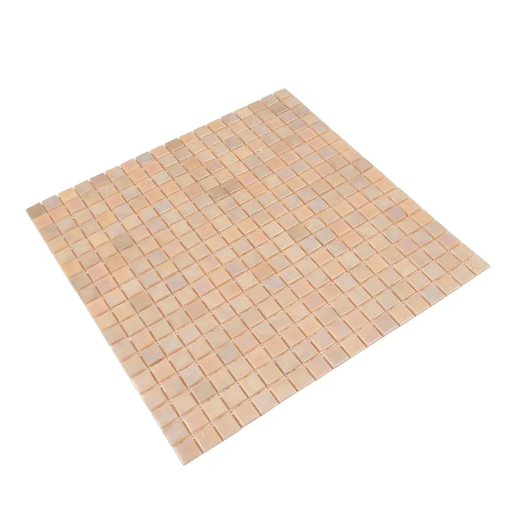 Peach Sunrise Glass Squares Tile | Tile Club