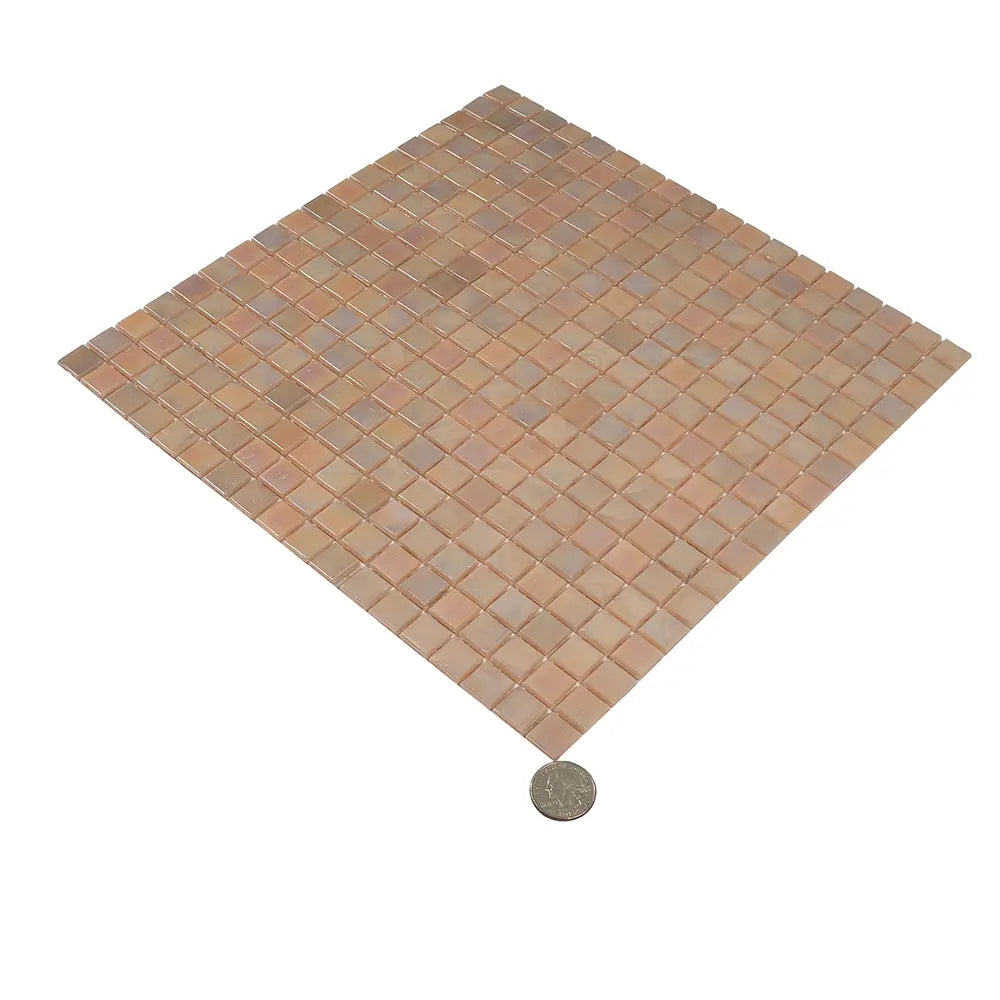 Peach Sunrise Glass Squares Tile | Tile Club