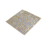 Amber Pearlescent Squares Glass Tile | Tile Club