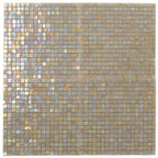 Amber Pearlescent Squares Glass Tile | Tile Club