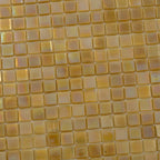 Amber Pearlescent Squares Glass Tile | Tile Club