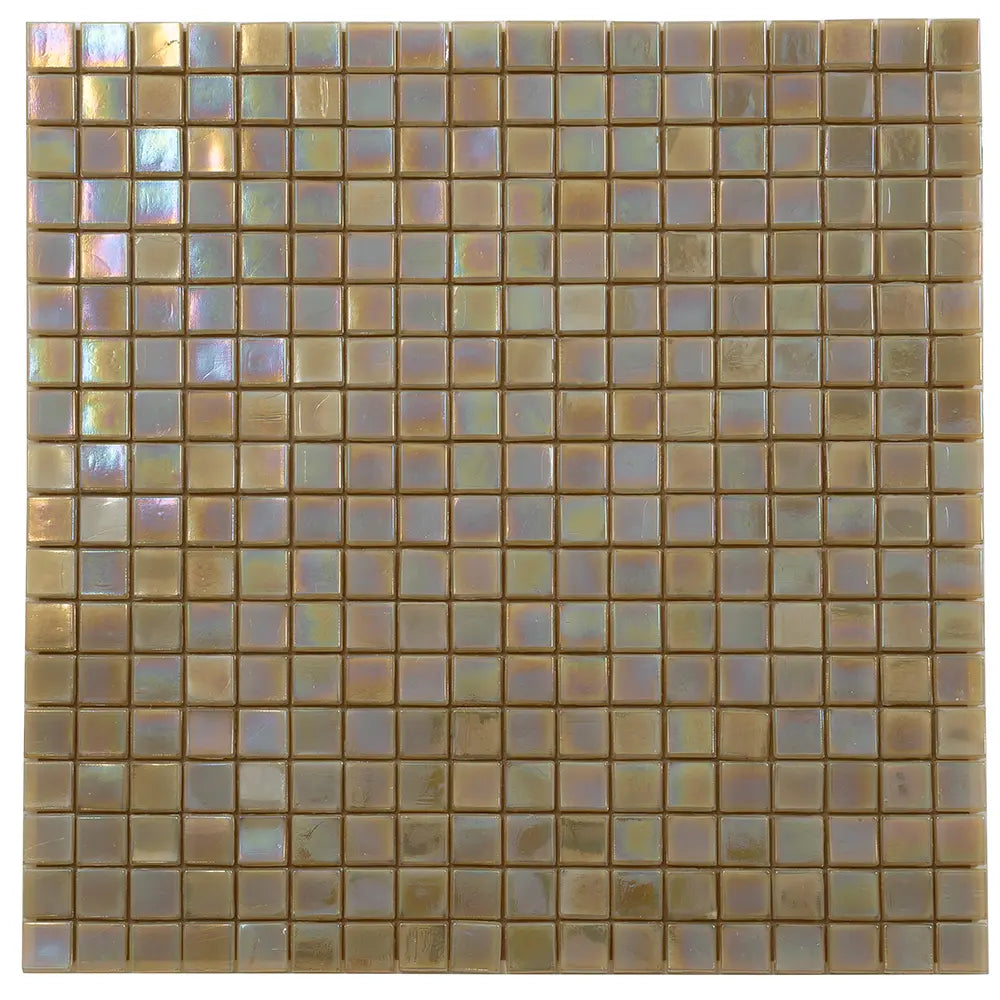 Amber Pearlescent Squares Glass Tile | Tile Club