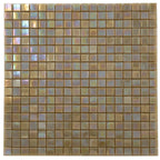 Amber Pearlescent Squares Glass Tile | Tile Club