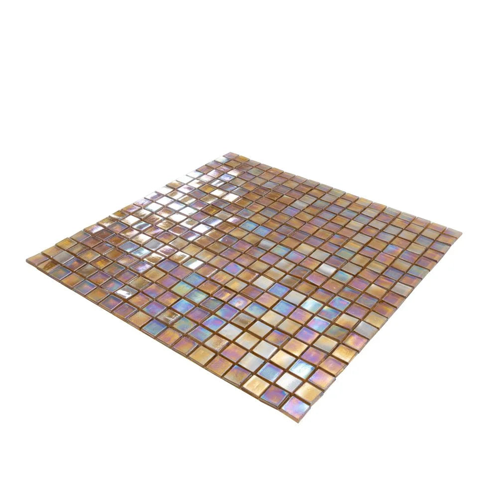 Topaz Pearlescent Squares Glass Tile | Tile Club