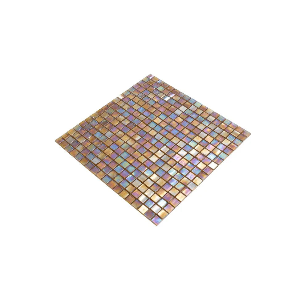 Topaz Pearlescent Squares Glass Tile | Tile Club