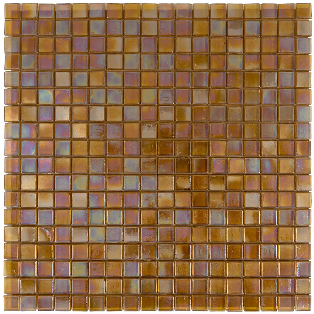 Topaz Pearlescent Squares Glass Tile