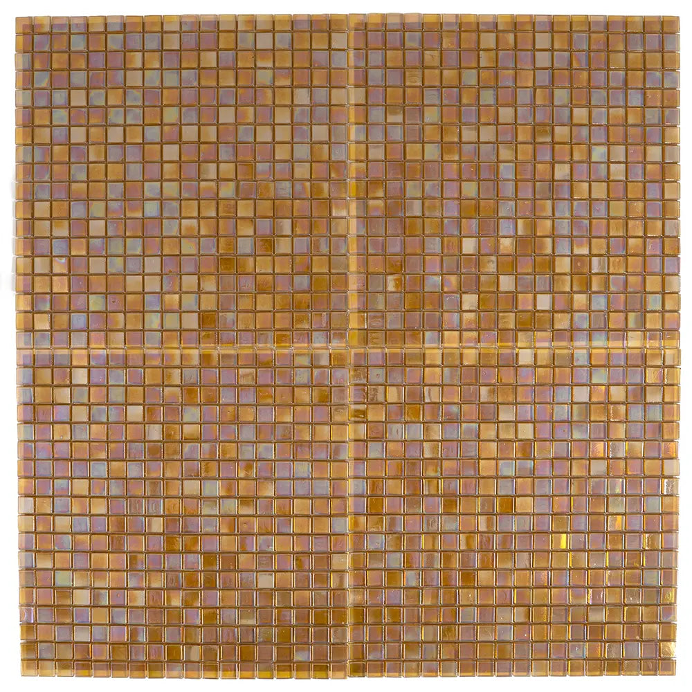 Topaz Pearlescent Squares Glass Tile