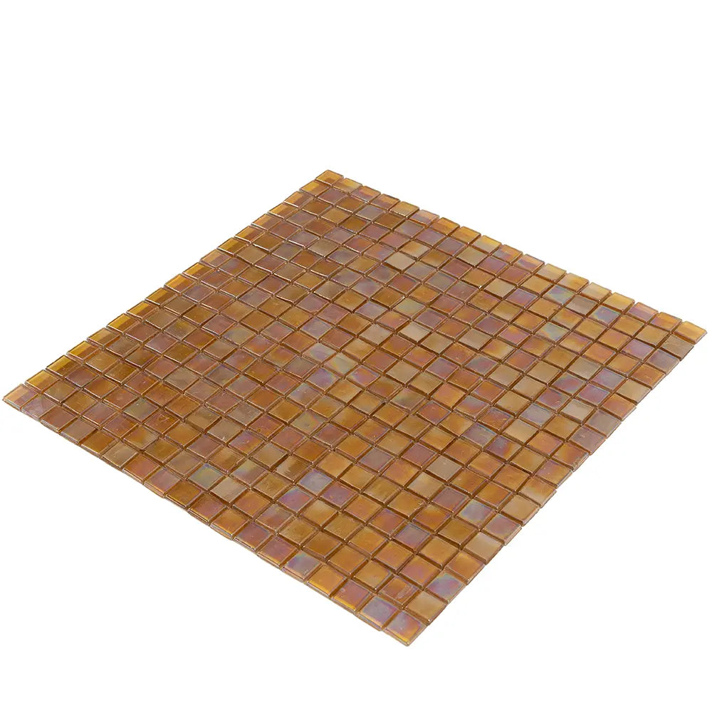 Topaz Pearlescent Squares Glass Tile