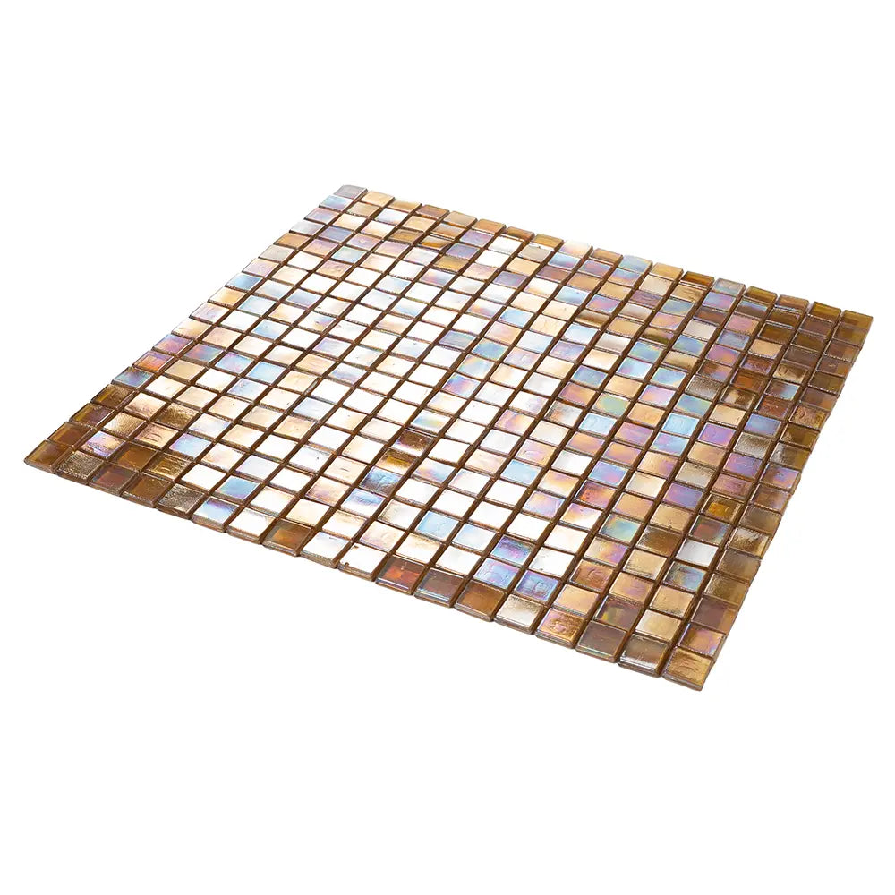 Topaz Pearlescent Squares Glass Tile