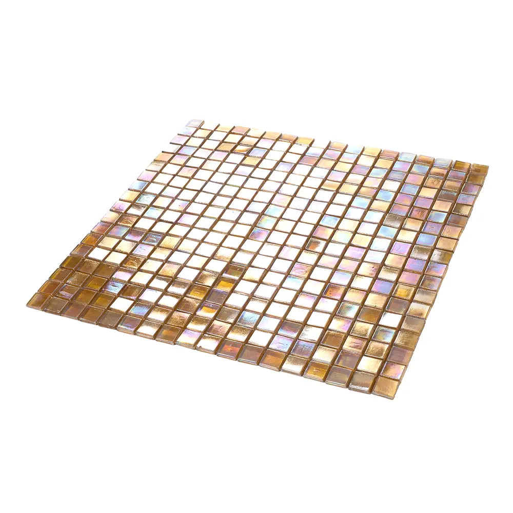 Topaz Pearlescent Squares Glass Tile