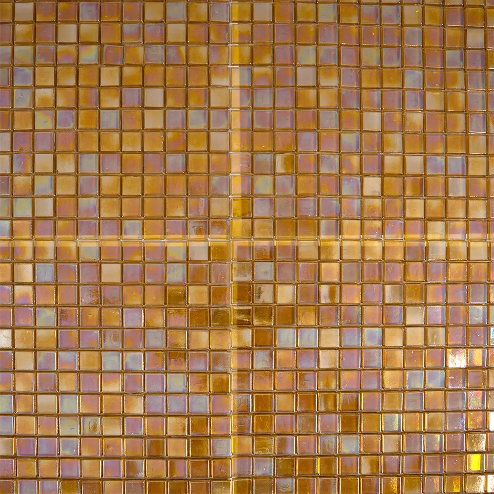 Topaz Pearlescent Squares Glass Tile