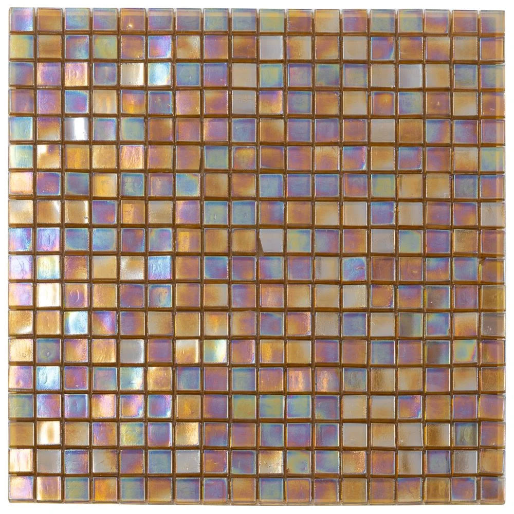 Topaz Pearlescent Squares Glass Tile | Tile Club
