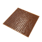 Golden Brown Squares Glass Tile | Tile Club