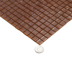 Golden Brown Squares Glass Tile | Tile Club