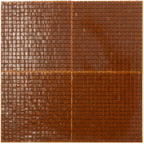Golden Brown Squares Glass Tile | Tile Club