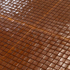 Golden Brown Squares Glass Tile | Tile Club