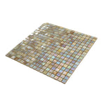 Alabaster Cream White Squares Glass Tile | Tile Club