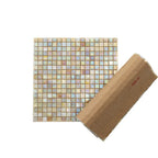 Alabaster Cream White Squares Glass Tile | Tile Club