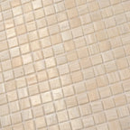 Alabaster Cream White Squares Glass Tile | Tile Club