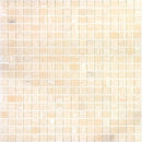 Alabaster Cream White Squares Glass Tile Sample