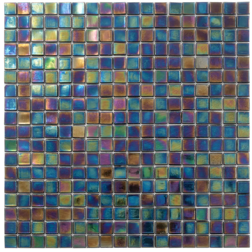 Deep Pearl Squares Glass Tile | Tile Club