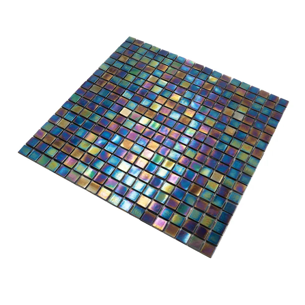 Deep Pearl Squares Glass Tile | Tile Club