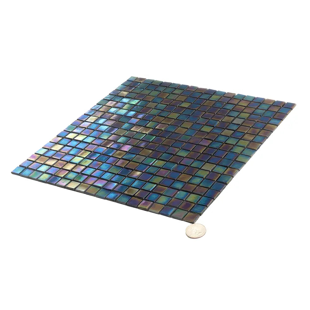 Deep Pearl Squares Glass Tile | Tile Club