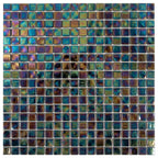 Deep Pearl Squares Glass Tile | Tile Club