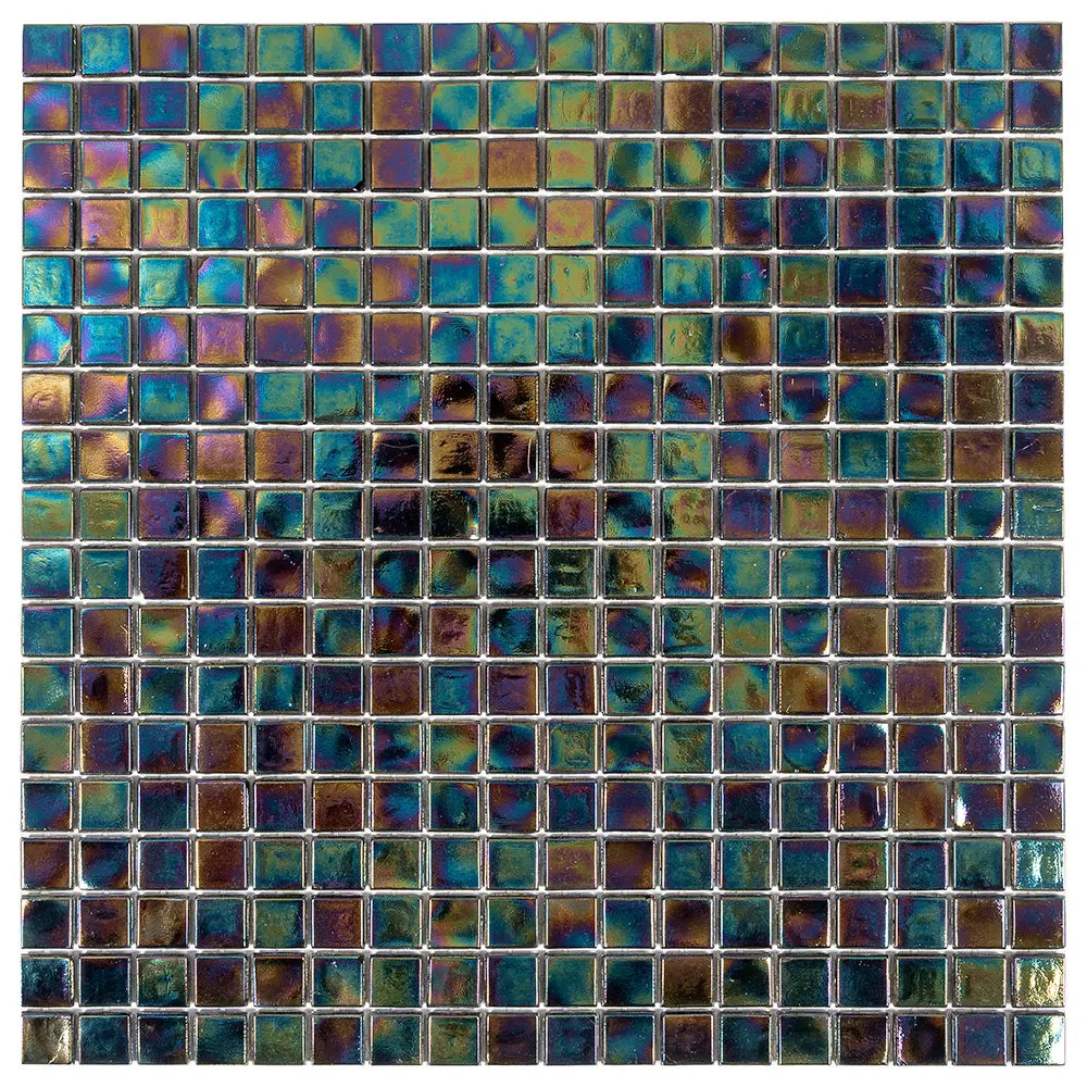 Deep Pearl Squares Glass Tile | Tile Club