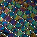 Deep Pearl Squares Glass Tile | Tile Club