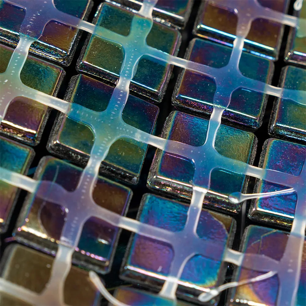 Deep Pearl Squares Glass Tile | Tile Club