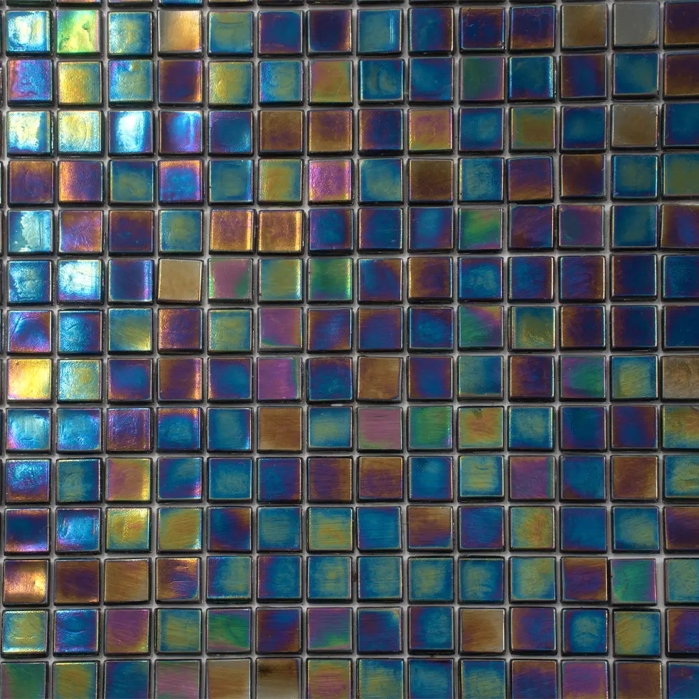 Deep Pearl Squares Glass Tile | Tile Club