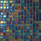 Deep Pearl Squares Glass Tile | Tile Club