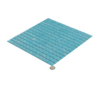 Pearly Ocean Blue Squares Glass Pool Tile | Tile Club
