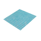 Pearly Ocean Blue Squares Glass Pool Tile | Tile Club