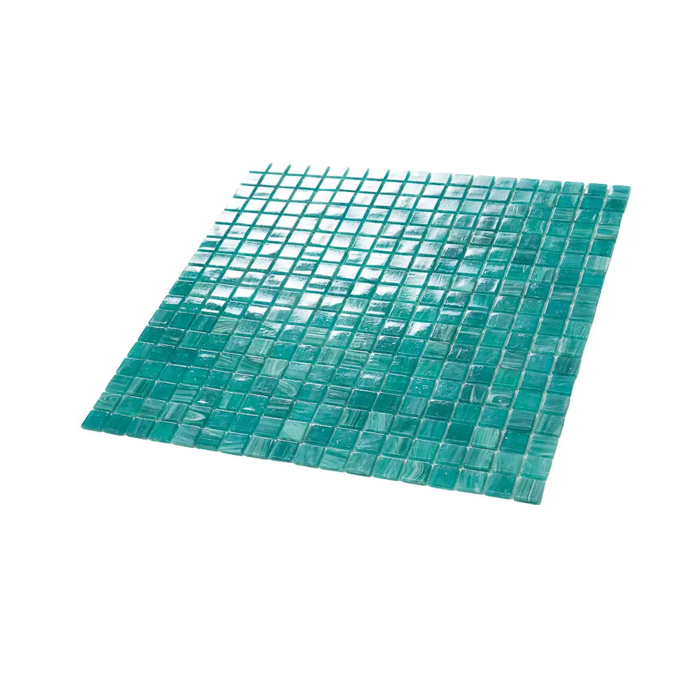 Lake Blue Mixed Squares Glass Tile | Tile Club
