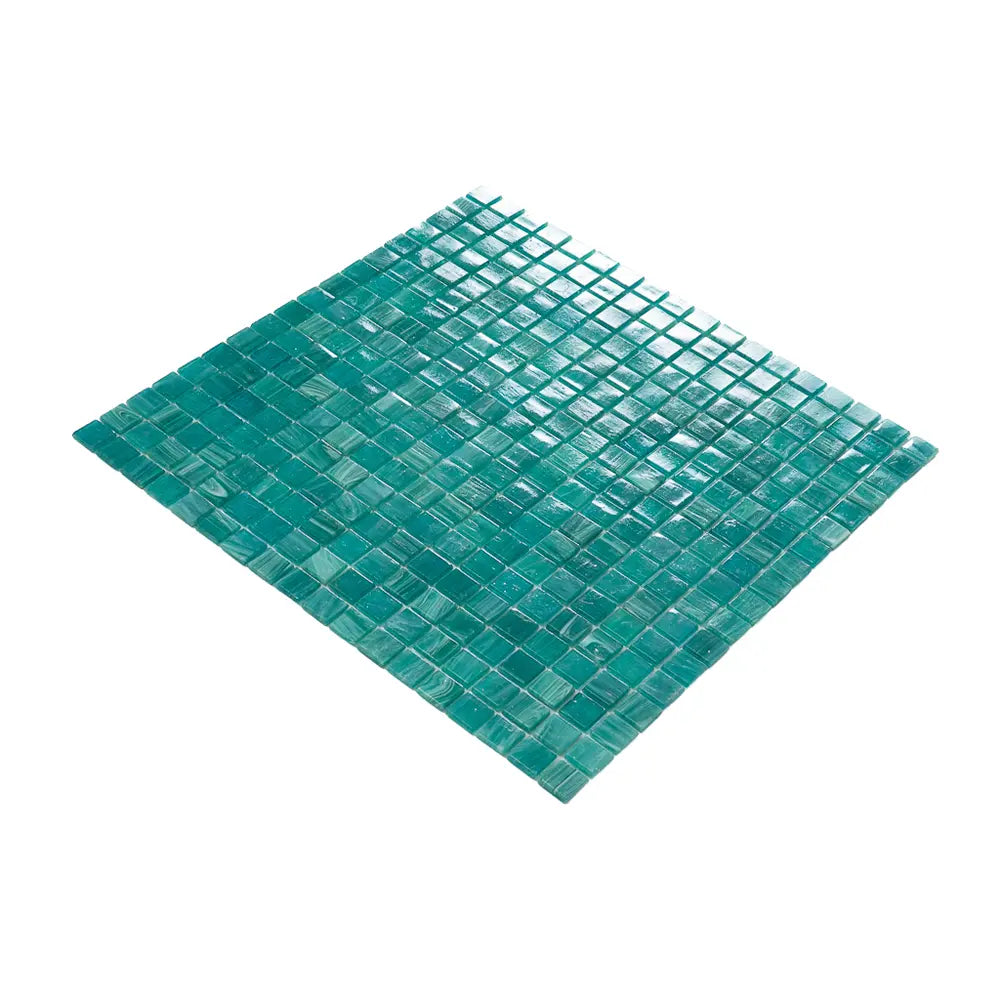 Lake Blue Mixed Squares Glass Tile | Tile Club
