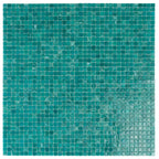 Lake Blue Mixed Squares Glass Tile | Tile Club