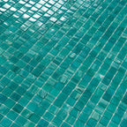 Lake Blue Mixed Squares Glass Tile | Tile Club