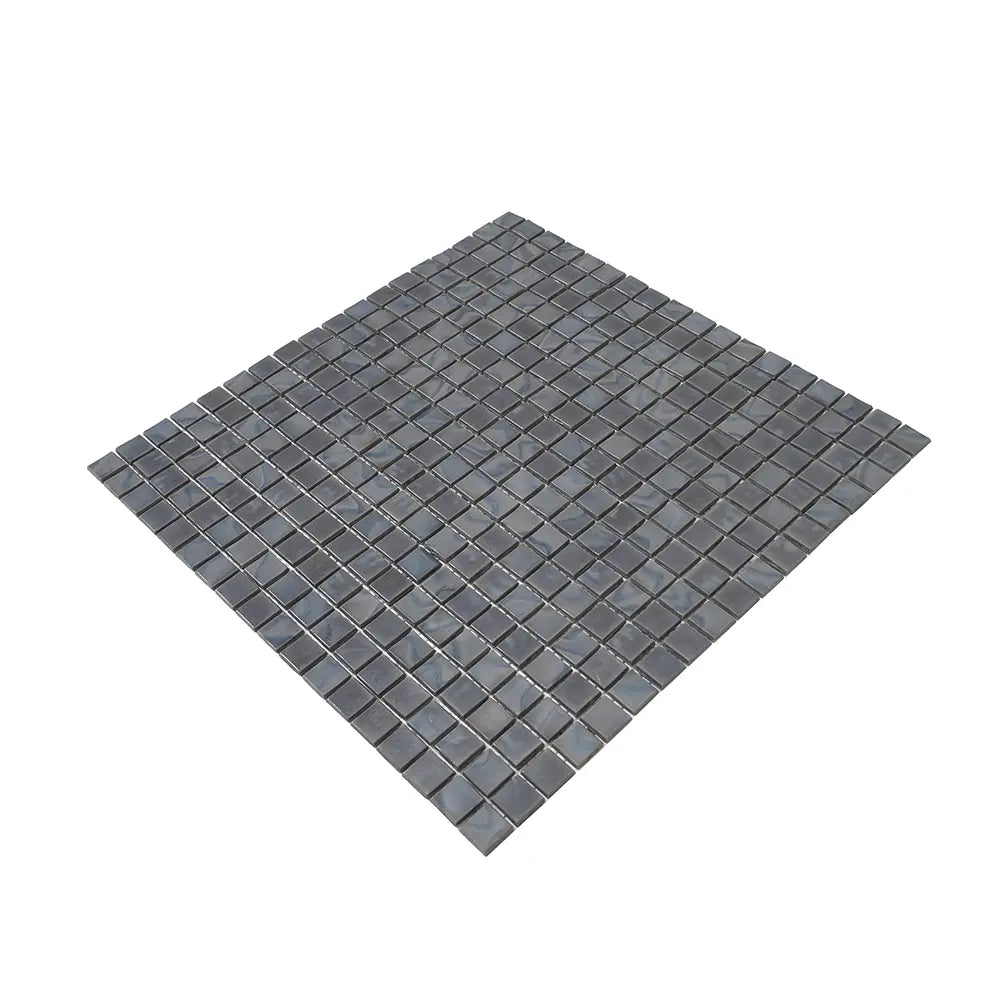 Slate Grey Mixed Squares Glass Pool Tile | Tile Club