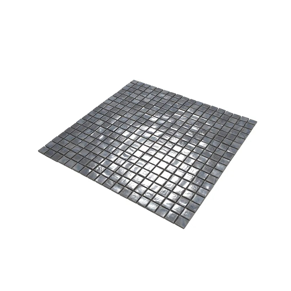 Slate Grey Mixed Squares Glass Pool Tile | Tile Club