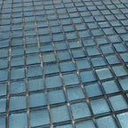 Metallic Deep Blue Foiled Squares Glass Tile | Tile Club