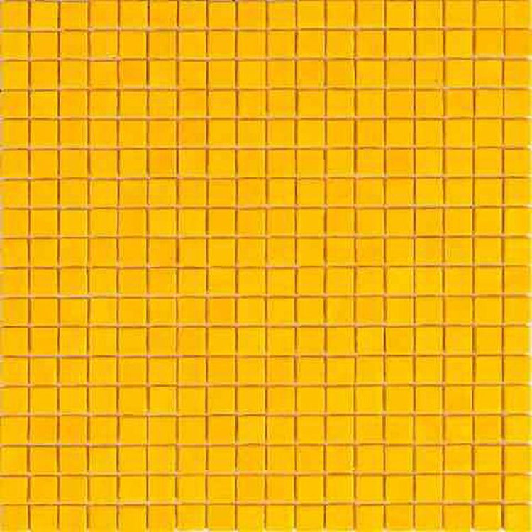 Bright Mustard Yellow Squares Glass Pool Tile Sample