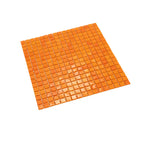 Bright Orange Squares Glass Pool Tile | Tile Club