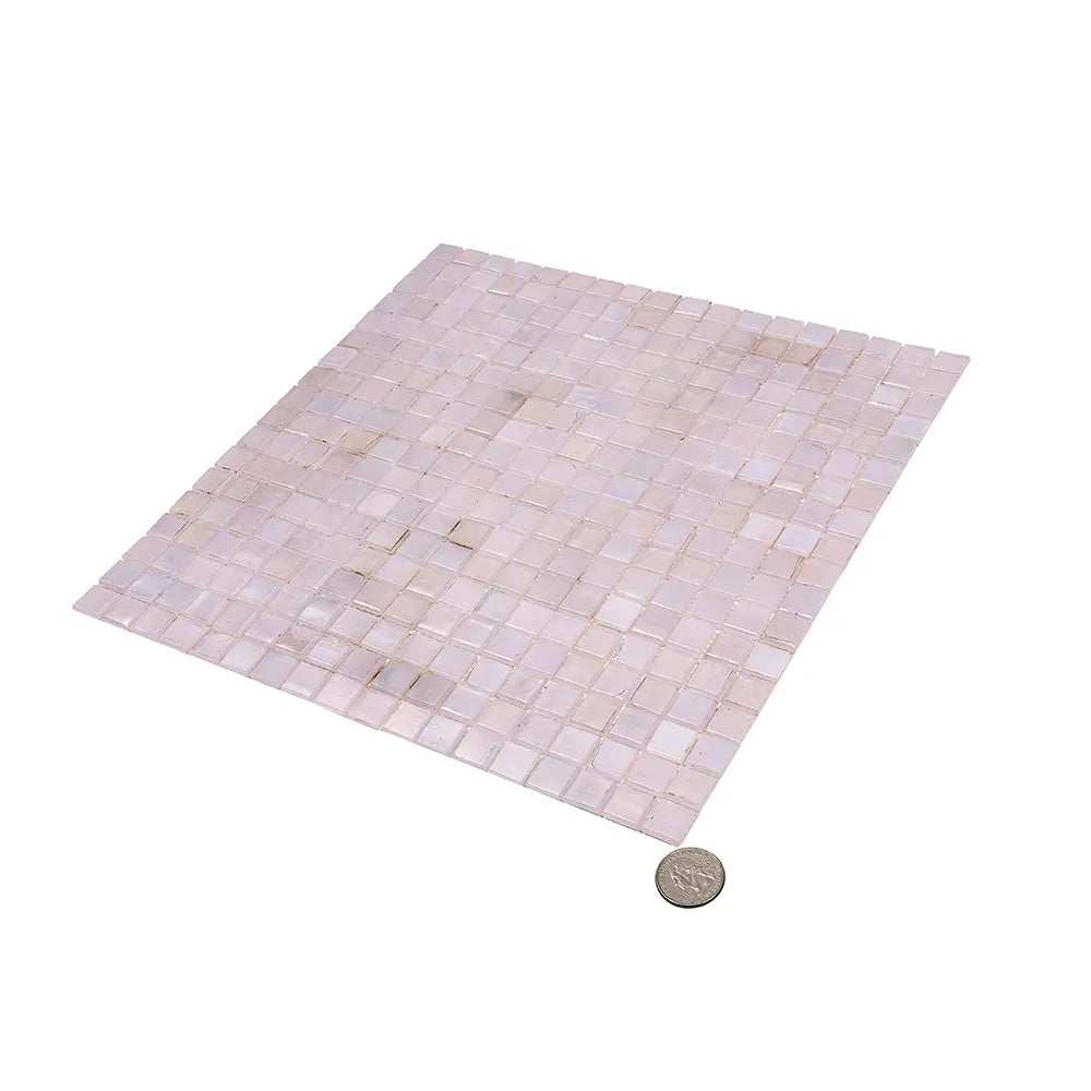 Pearlescent Sheer Pink and Purple Glass Pool Tile | Tile Club