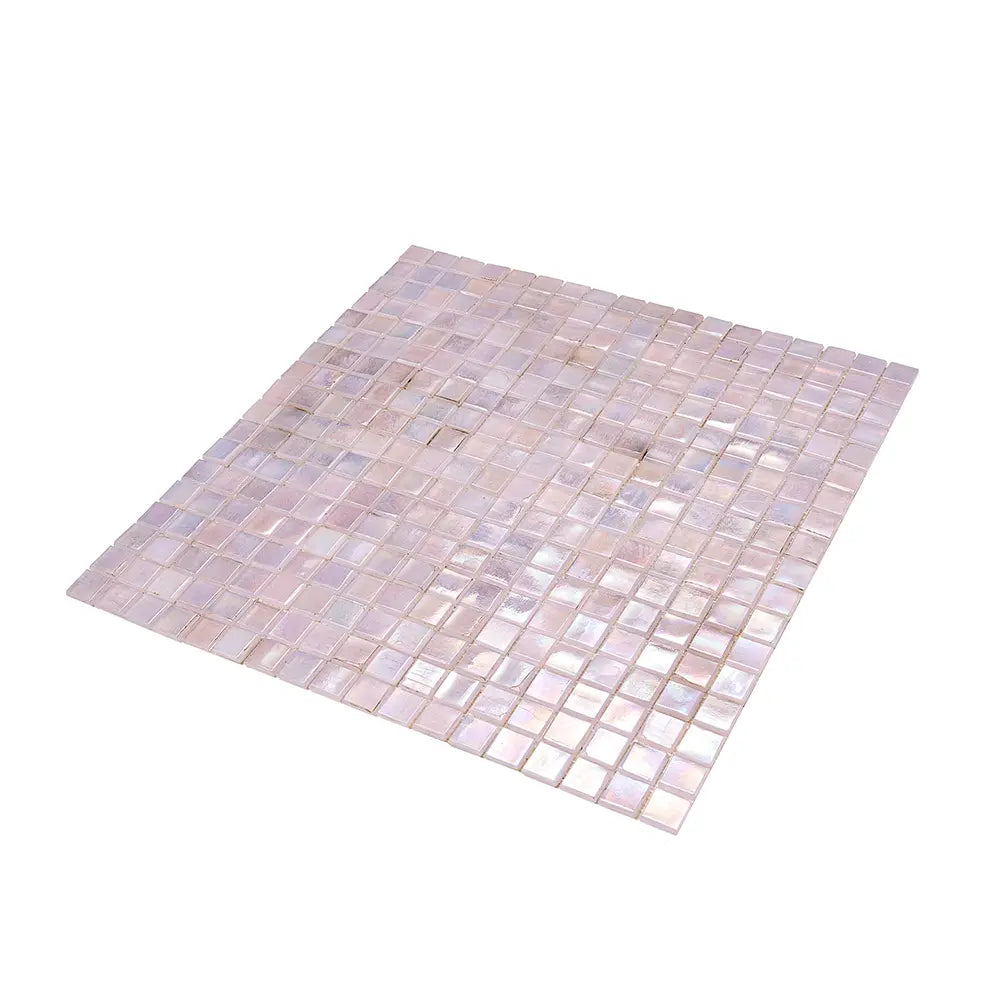 Pearlescent Sheer Pink and Purple Glass Pool Tile | Tile Club