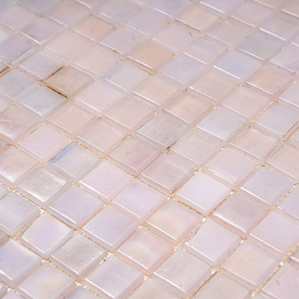 Pearlescent Sheer Pink and Purple Glass Pool Tile | Tile Club